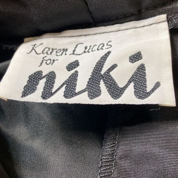 Vintage Karen Lucas For Niki ILGWU Made In USA Velvet Woman Dress Size 12 - Picture 13 of 16